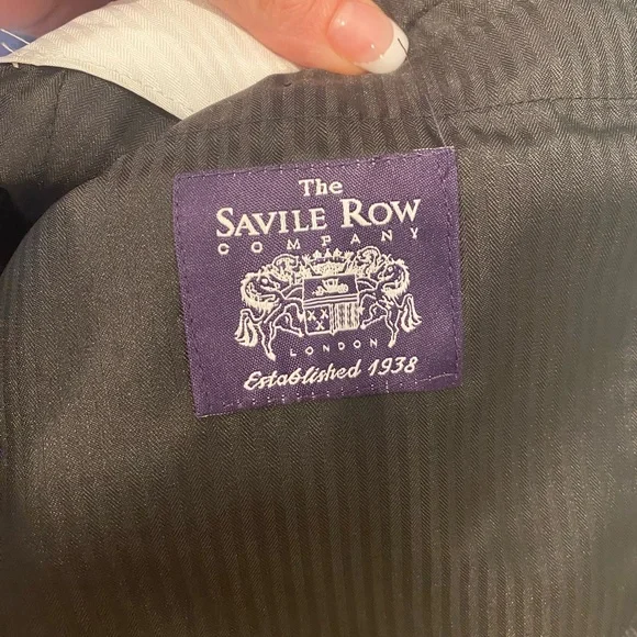 Nordstrom Savile Row 2 Piece Suit Blue 2 Button Jacket Pants 40R - Picture 10 of 14